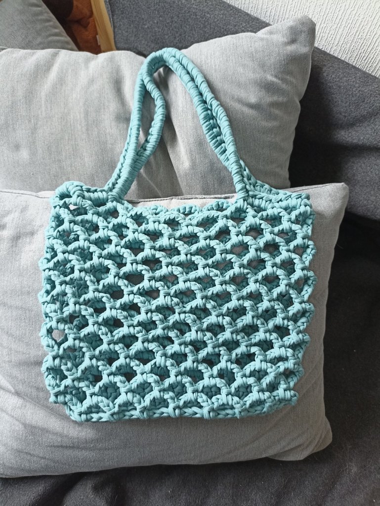 Авоська (шопер) из трикотажной пряжи