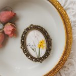 Винтажная брошь малая «Ирисы»