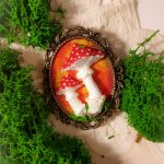 Брошь грибы Мухоморы