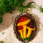 Брошь грибы Лисички