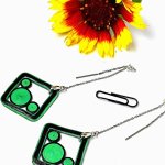 Серьги КВАДРАТЫ квиллинг