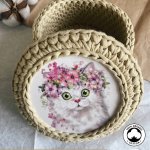 Корзинка для хранения из трикотажной пряжи