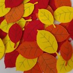 Осенние листья из фетра