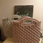 Сумочка женская из трикотажной пряжи