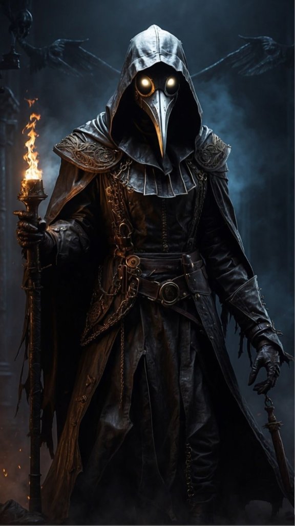 Винтажный Брелок/обвес на сумку «Чумной доктор»