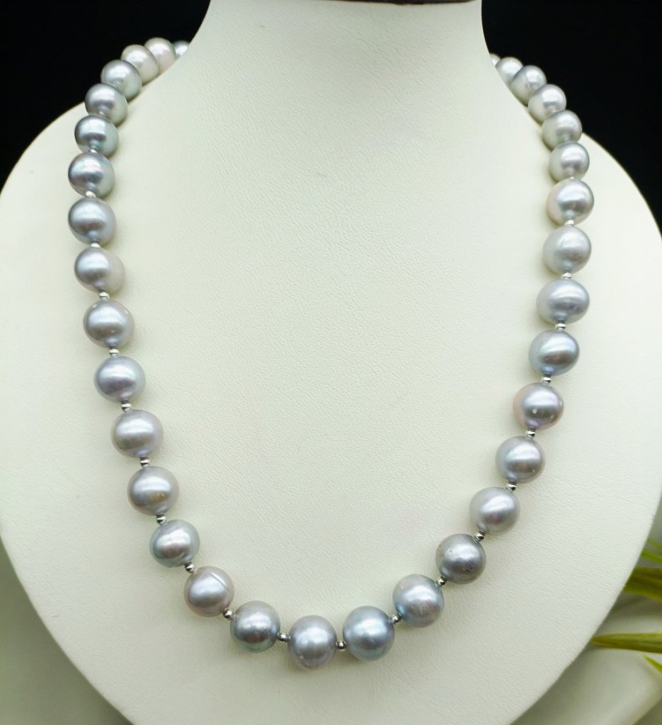 Бусы из серого жемчуга