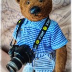 Мишка Тедди ручной работы — фотограф!