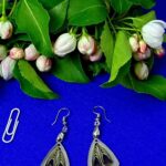 Металлические серьги с элементами квиллинг-графика