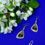 Металлические серьги с элементами квиллинг-графика