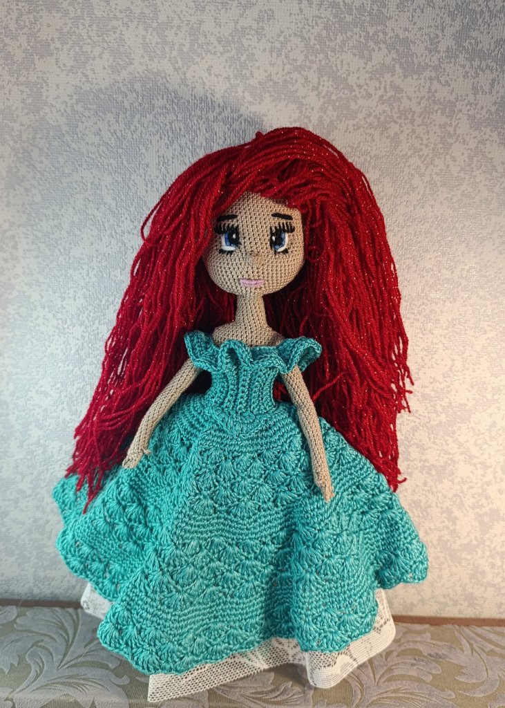 Русалочка Ариэль Кукла вязаная