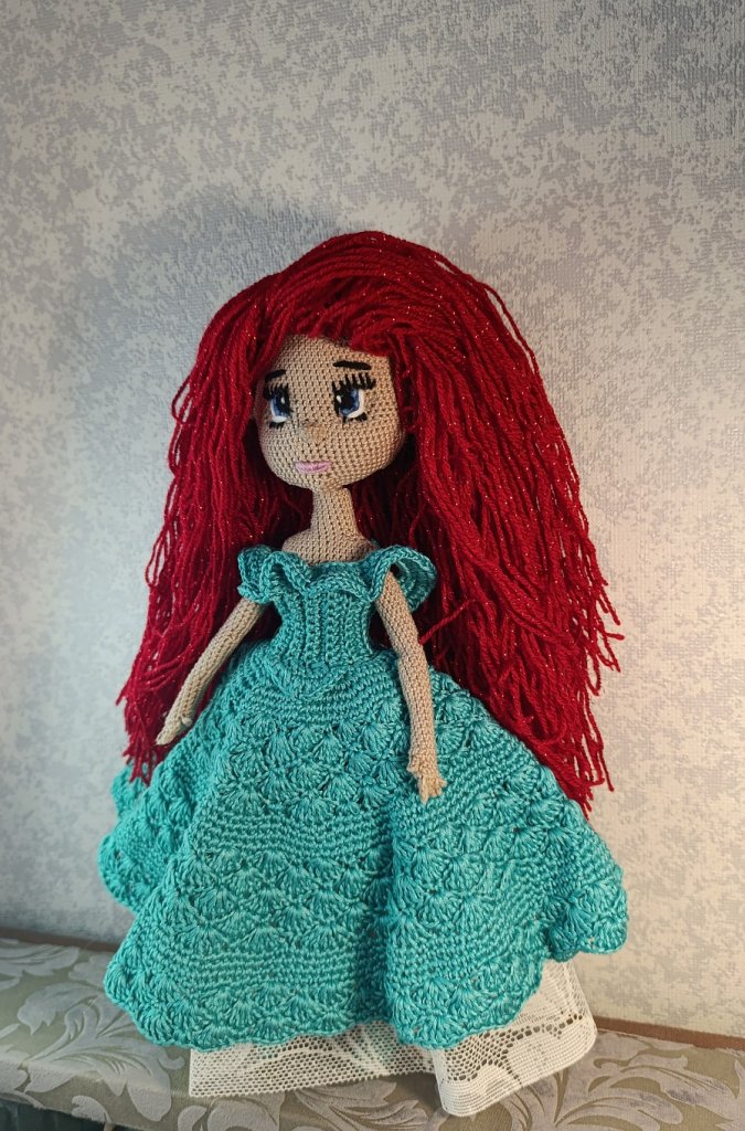 Русалочка Ариэль Кукла вязаная