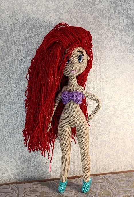 Русалочка Ариэль Кукла вязаная