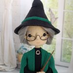 Кукла вязаная интерьерная «Профессор Макгонагалл»