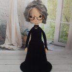 Кукла вязаная интерьерная «Профессор Макгонагалл»