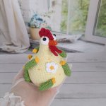 Сувенир вязаный «Курочка огуречная — Несушка счастья»