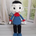 Кукла вязаная интерьерная «Вампирчик»