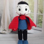 Кукла вязаная интерьерная «Вампирчик»