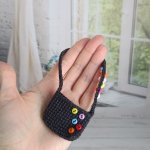 Кукла вязаная интерьерная «Шляпник»