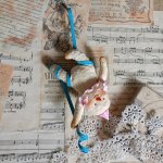 Авторская ватная игрушка «Цирковые снеговички»