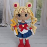 Кукла вязаная интерьерная в образе «Сейлор Мун»