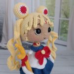 Кукла вязаная интерьерная в образе «Сейлор Мун»
