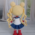 Кукла вязаная интерьерная в образе «Сейлор Мун»