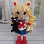 Кукла вязаная интерьерная в образе «Сейлор Мун»