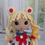 Кукла вязаная интерьерная в образе «Сейлор Мун»