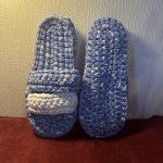 Тапочки домашние из трикотажной пряжи