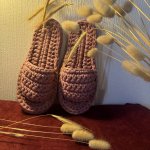 Тапочки домашние из трикотажной пряжи