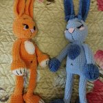 Вязаные игрушки. Заяц