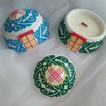 Свеча ароматическая в гипсовом кашпо «Степей благоухание»