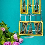 Комплект геометрический прямоугольники коричнево — золотые