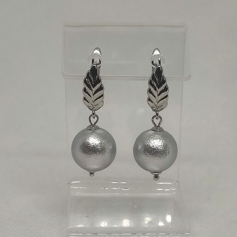 Хлопковый жемчуг в серебре