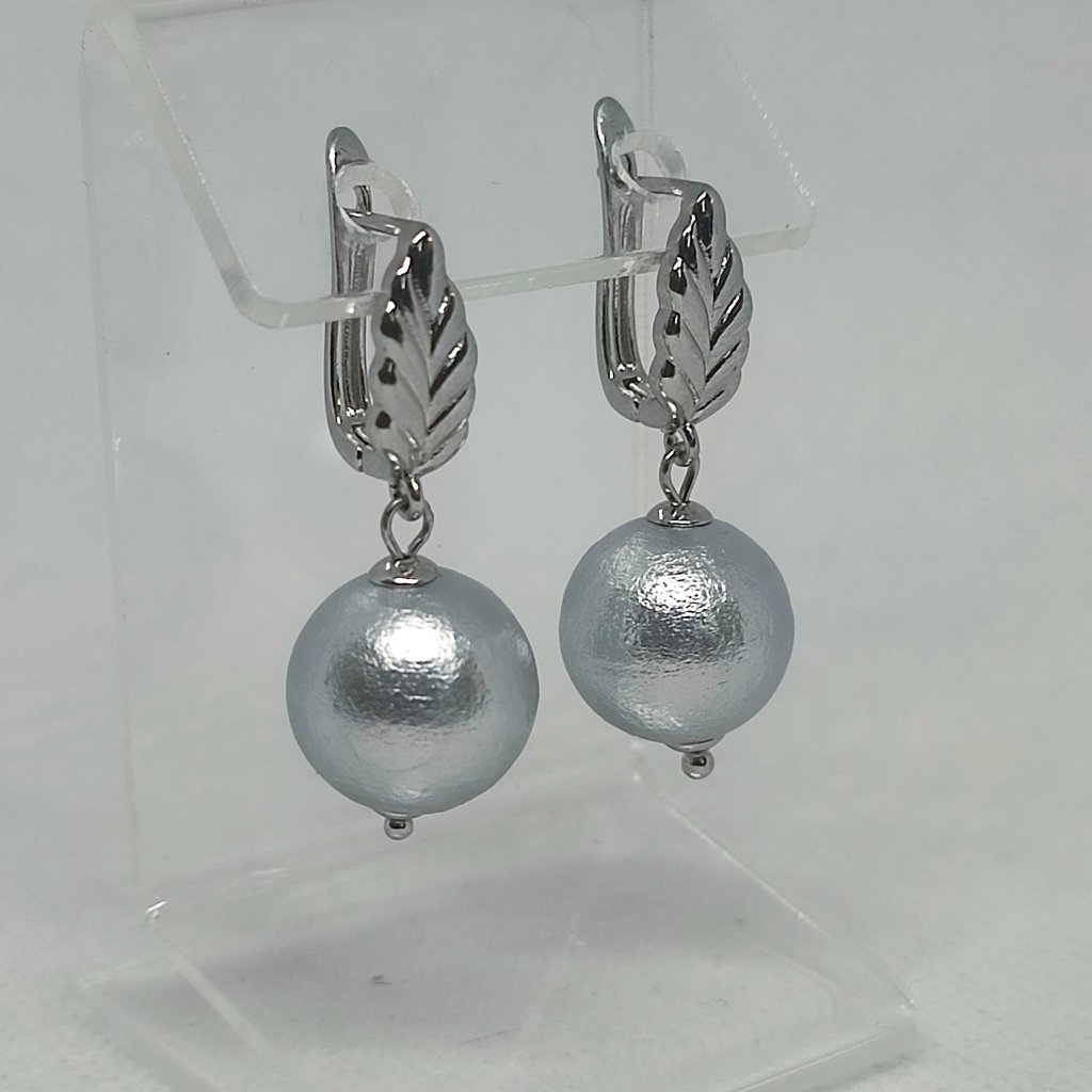 Хлопковый жемчуг в серебре