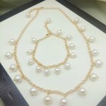 Колье и браслет с жемчугом