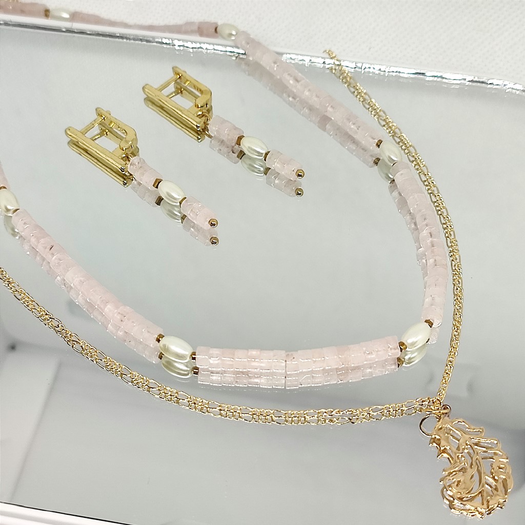 Нежный розовый кварц