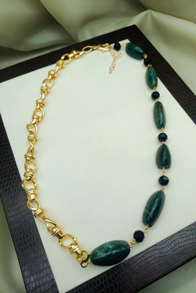 Колье и серьги с агатом