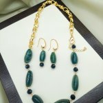 Колье и серьги с агатом