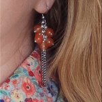 Серьги с сердоликом