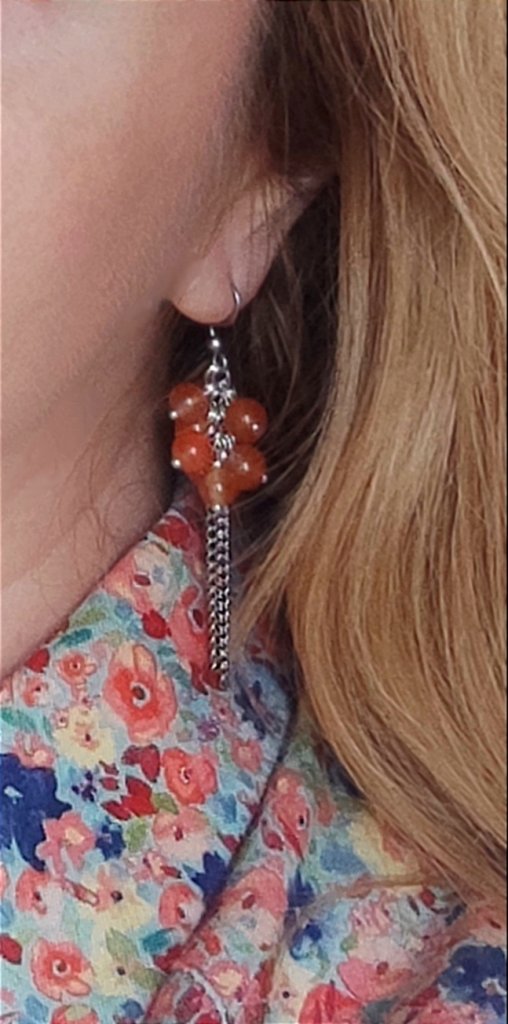 Серьги с сердоликом