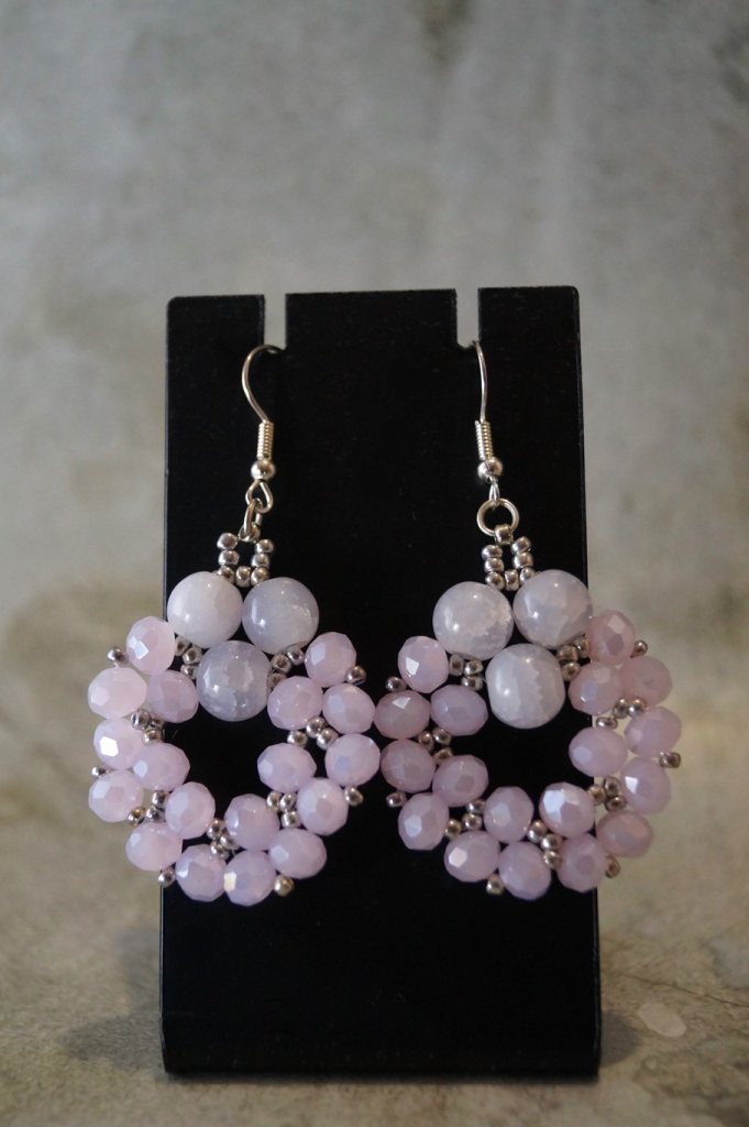 Серьги Розовый закат