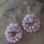 Серьги Розовый закат