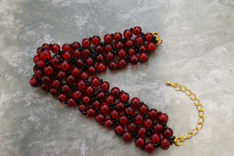 Женский браслет Маковое поле