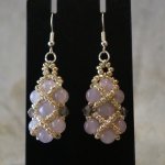 Женские серьги Лиловый кристалл