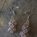 Женские серьги Лиловый кристалл