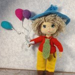 Незнайка Вязаная кукла ручной работы