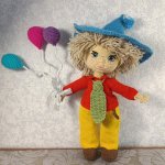 Незнайка Вязаная кукла ручной работы