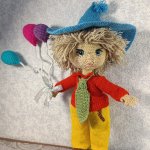 Незнайка Вязаная кукла ручной работы