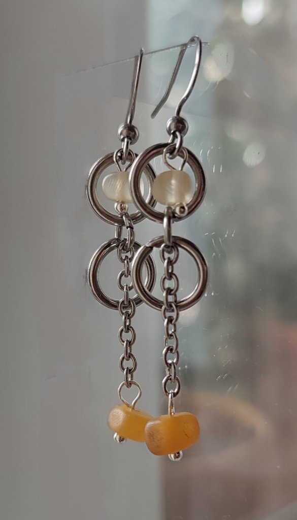 Серьги кольчужные, 5 см